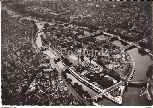Paris - En Avion - La Seine et l'Ile de la Cite - France - unused - JH Postcards