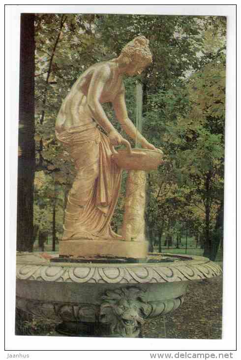 Nymph fountain - Petrodvorets - 1977 - Russia USSR - unused - JH Postcards