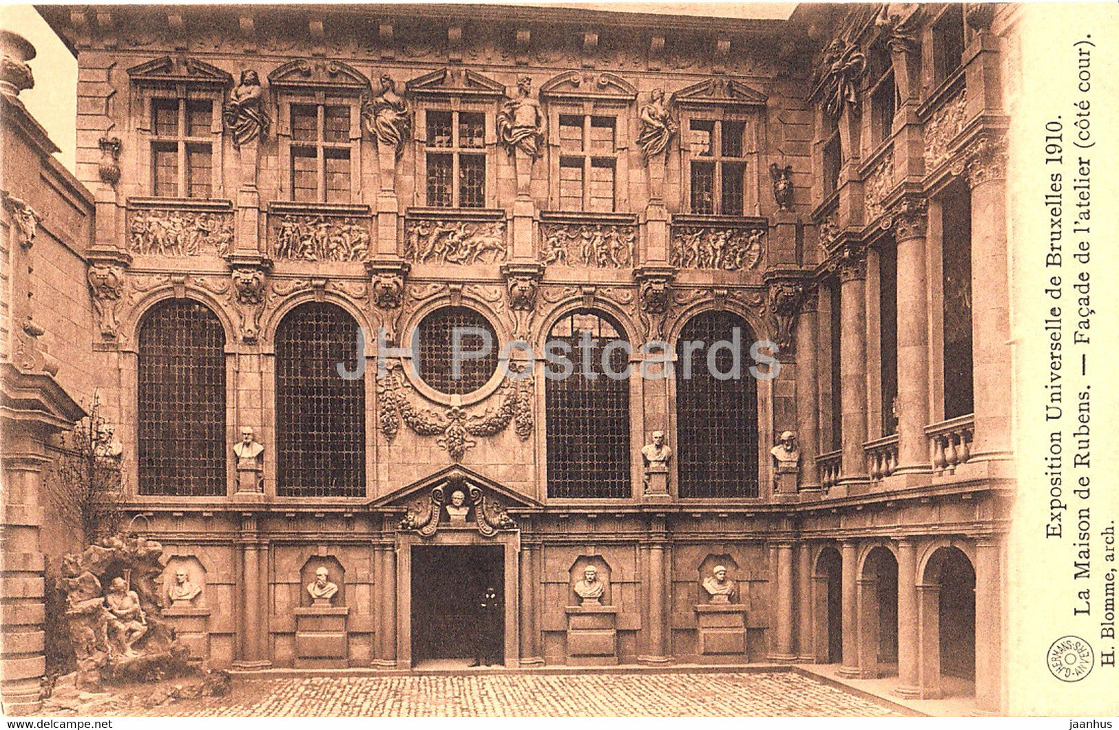 Exposition Universelle de Bruxelles 1910 - La Maison de Rubens - Facade de l'atelier - old postcard - Belgium - unused - JH Postcards