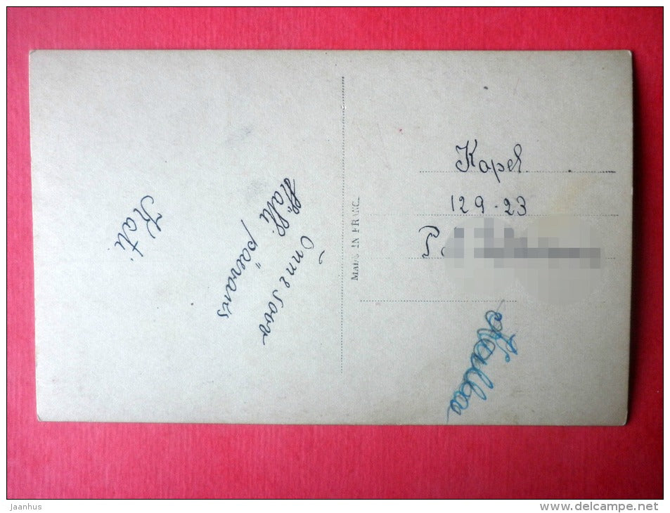 woman - lady - SQL 3343 - old postcard - circulated in Estonia - JH Postcards