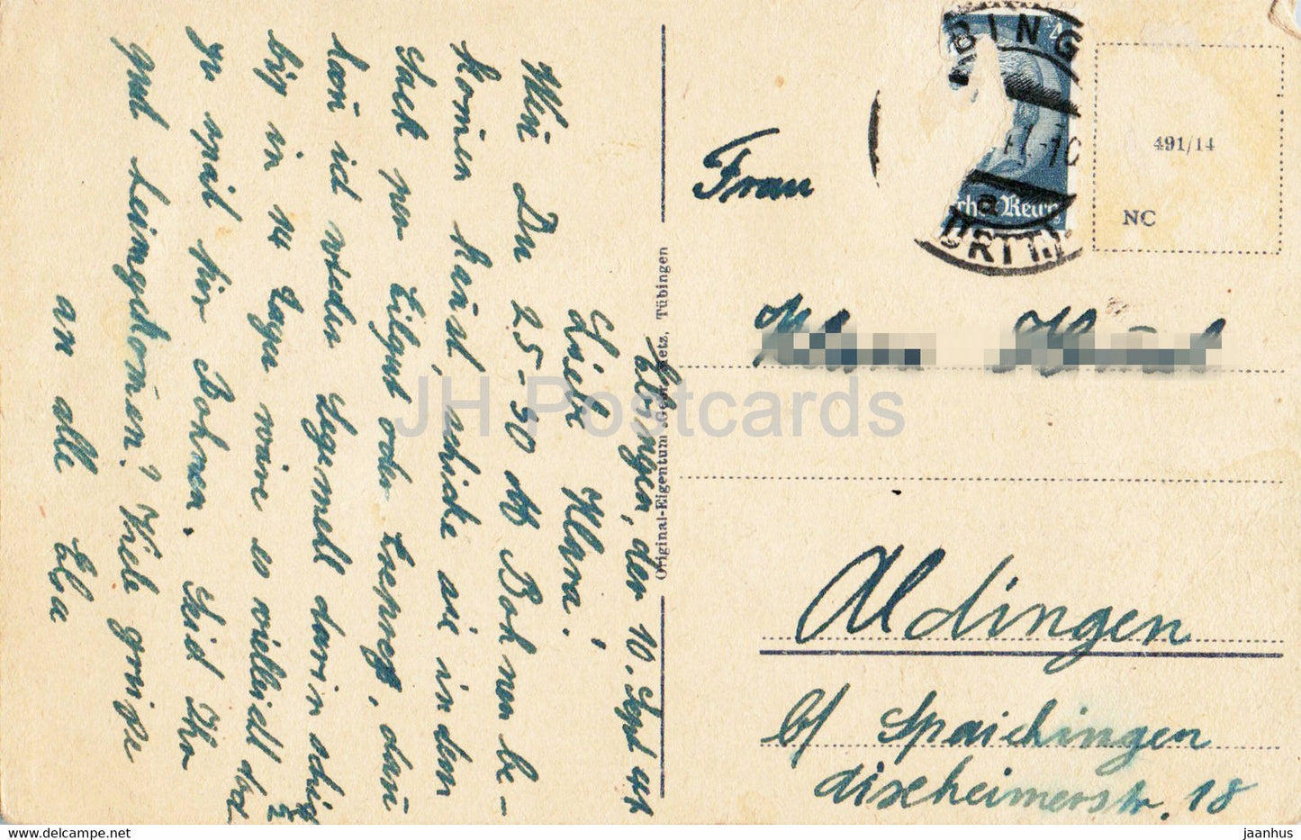 Sigmaringen - Blick auf Schloss - Schloss - alte Postkarte - 1941 - Deutschland - gebraucht