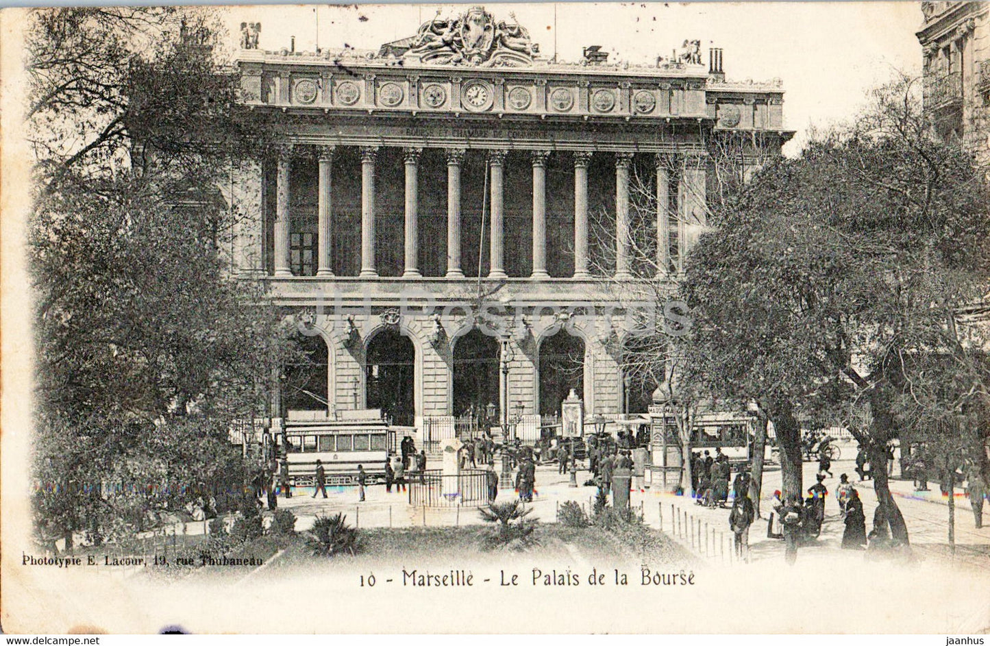 Marseille - Le Palais de La Bourse - 10 - tram - old postcard - 1904 - France - used - JH Postcards