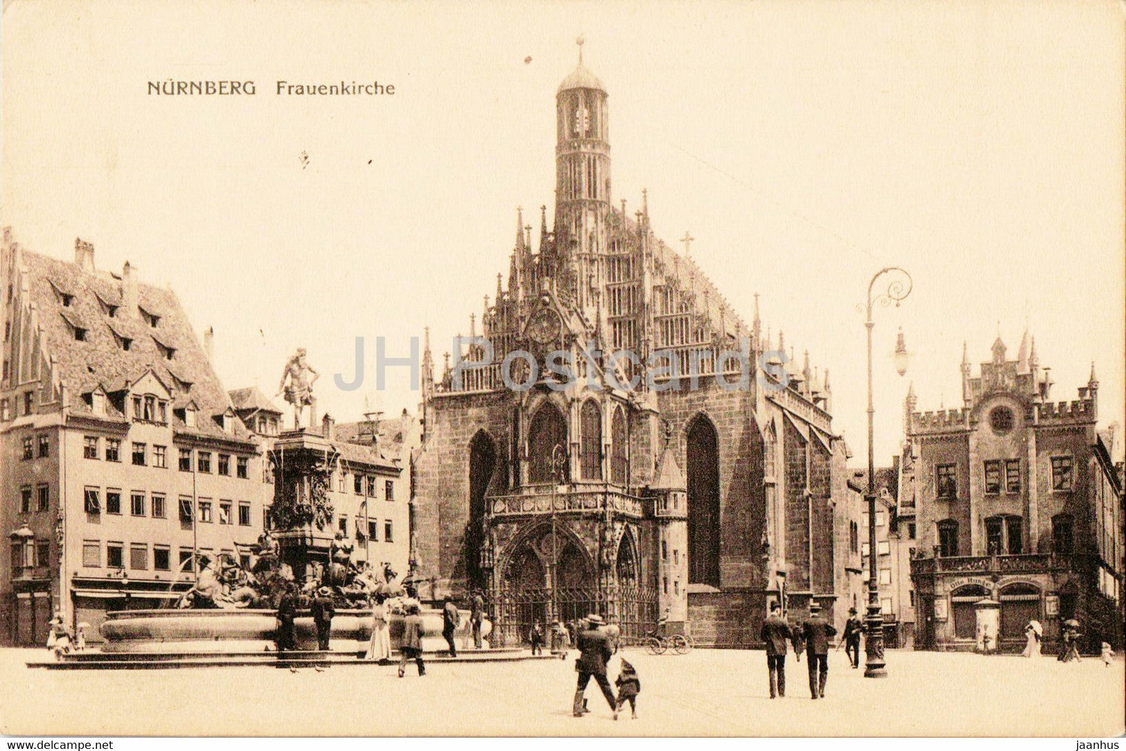 Nurnberg - Nuremberg - Frauenkirche - church - W. H. D. 2205 - old postcard - Germany - unused - JH Postcards