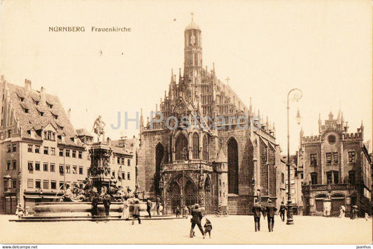 Nurnberg - Nuremberg - Frauenkirche - church - W. H. D. 2205 - old postcard - Germany - unused - JH Postcards