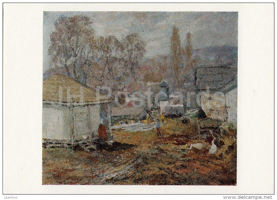 painting by A. Sotskov - Saratovskaya stanitsa , 1978 - Russian art - Russia USSR - 1987 - unused - JH Postcards