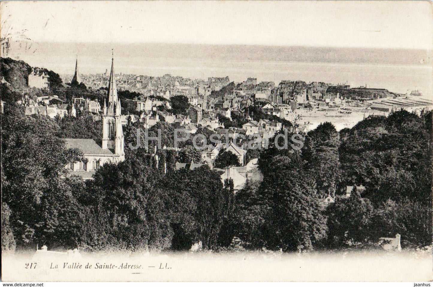 La Vallee de Sainte Adresse - 217 - old postcard - 1908 - France - used - JH Postcards
