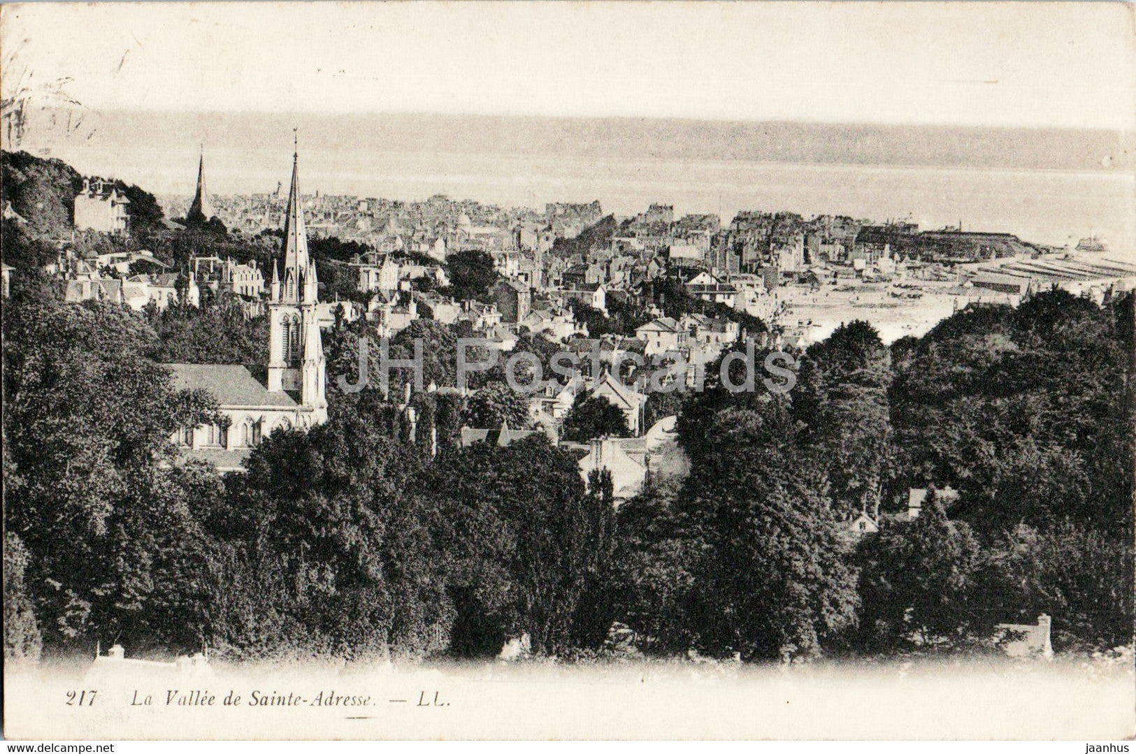 La Vallee de Sainte Adresse - 217 - old postcard - 1908 - France - used - JH Postcards