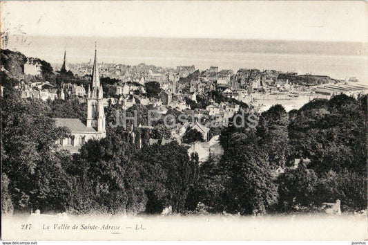 La Vallee de Sainte Adresse - 217 - old postcard - 1908 - France - used - JH Postcards