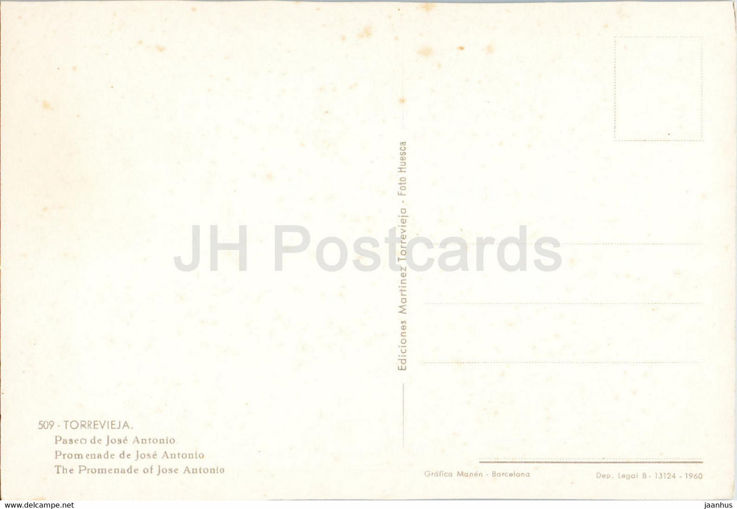 Torrevieja - Paseo de Jose Antonio - Promenade - 509 - Spanien - unbenutzt