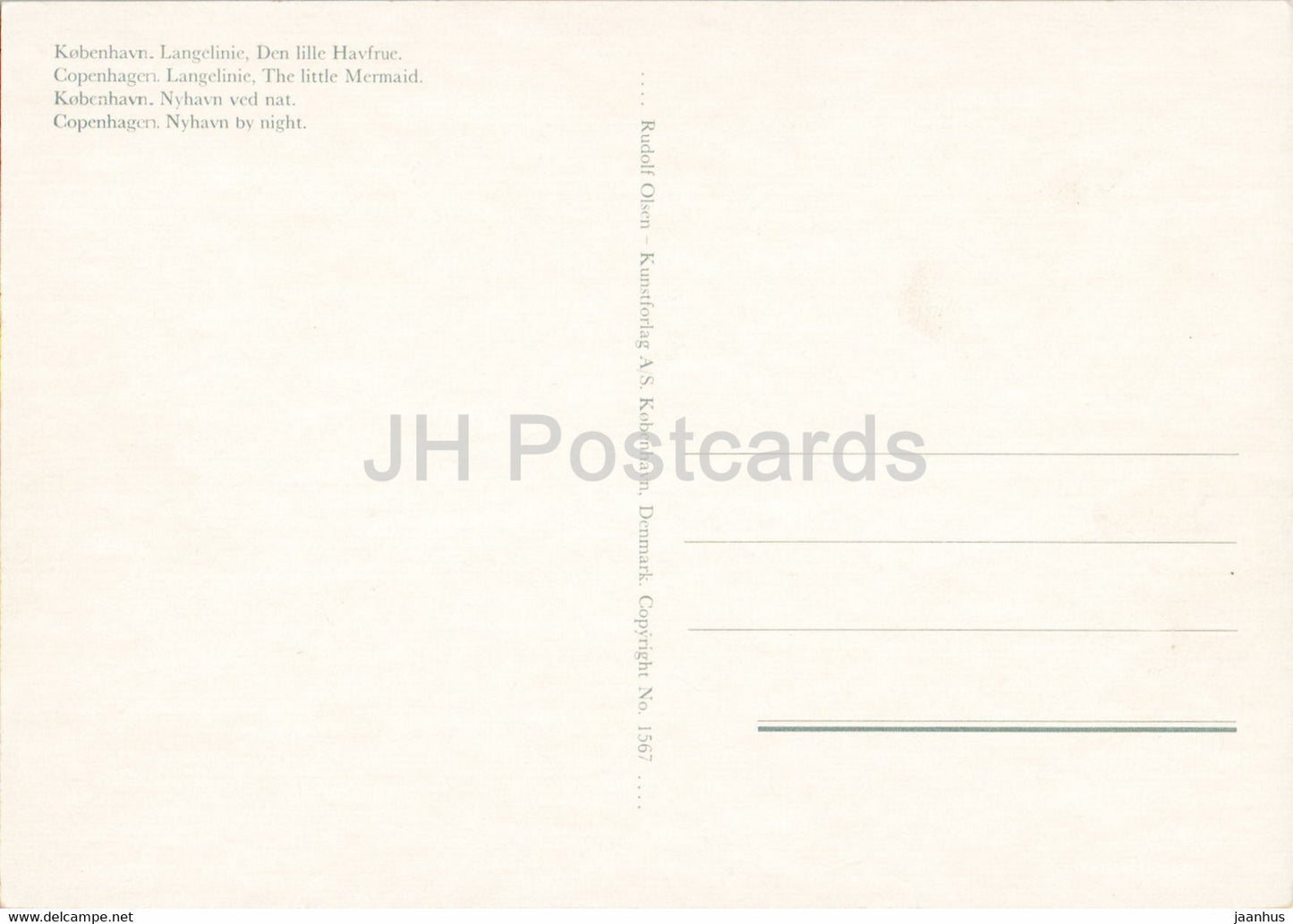 Kopenhagen – Langelinie – Die kleine Meerjungfrau – 1567 – Dänemark – unbenutzt