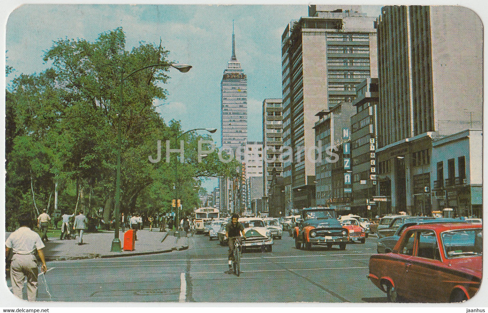 Ave Juares Mexico - The Broadway of Mexico City - car - Mexico - used - JH Postcards
