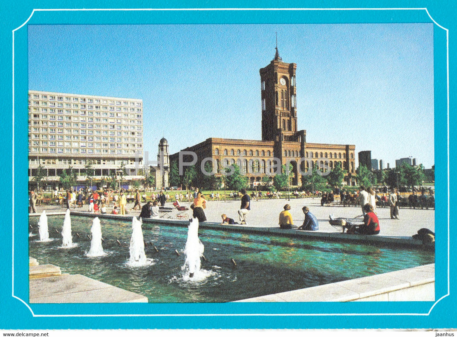 Berlin - Rathaus - printed on thin paper - Germany - unused - JH Postcards