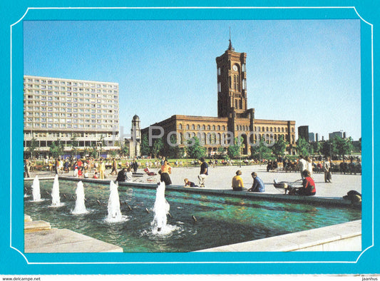 Berlin - Rathaus - printed on thin paper - Germany - unused - JH Postcards