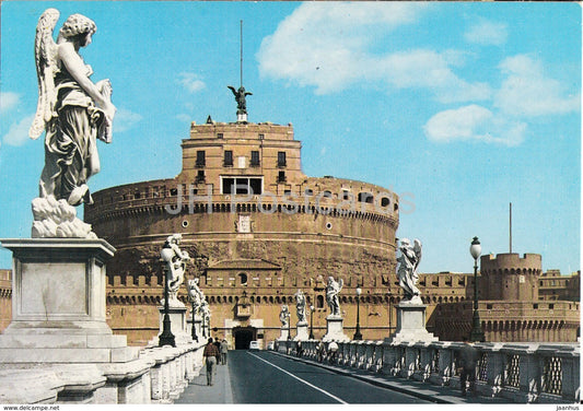 Rome - Roma - 1 - Sant Angelo bridge and Castle - 212 - Italy - unused - JH Postcards