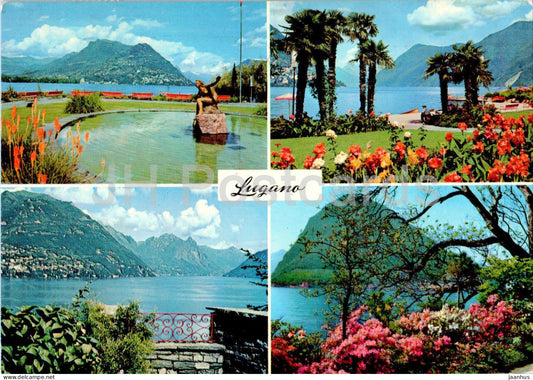 Lugano - multiview - 5089 - 1964 - Switzerland - used - JH Postcards
