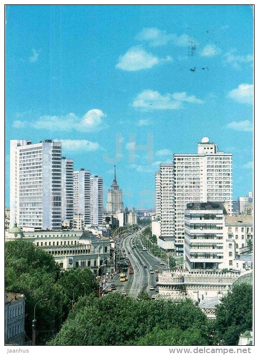 Moscow - Kalinin Prospect - Aeroflot - Russia USSR - used - JH Postcards