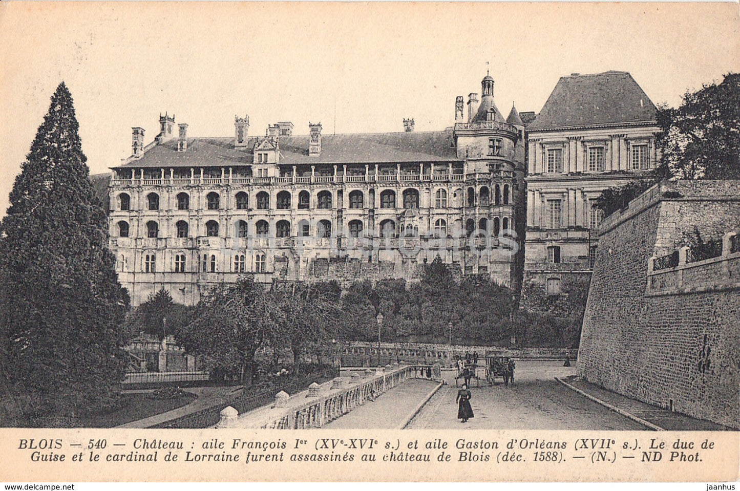 Blois - Chateau - Aile Francois Ier et aile Gaston d'Orleans - castle - 540 - old postcard - France - unused