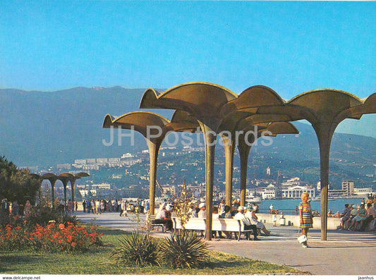 Yalta - Embankment - Ukraine USSR - unused - JH Postcards