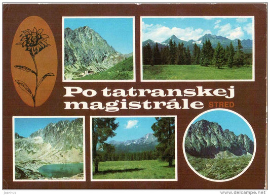 hotel Sliezsky dom - Koncistu peak - Vysoke Tatry - High Tatras - Czechslovakia - Slovakia - used 1977 - JH Postcards