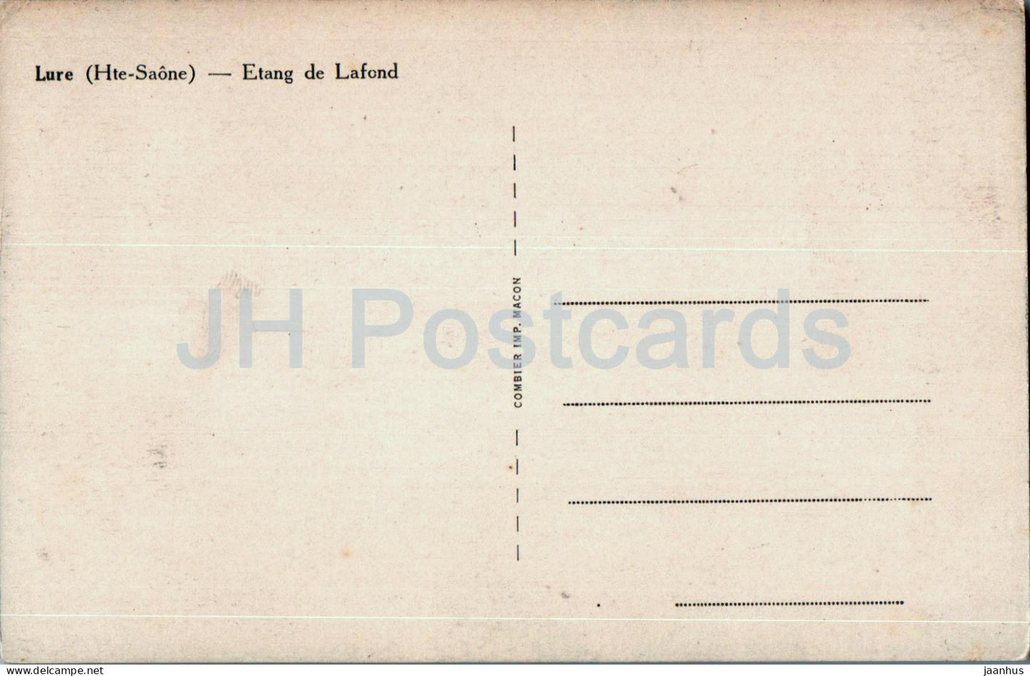 Köder - Etang de Lafond - Teich - alte Postkarte - Frankreich - unbenutzt 