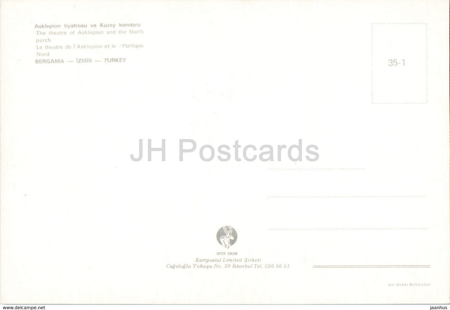 The theatre of Asklepion and the North porch - Bergama - Kartpostal - ancient world - Turkey - unused