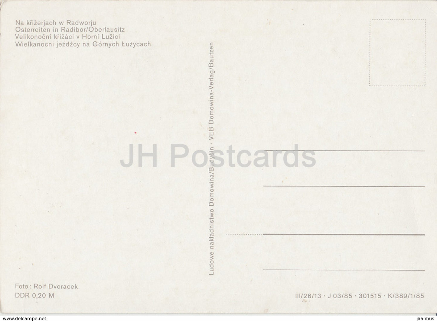 Osterreiten in Radibor - Oberlausitz - horse - rider - Germany DDR - unused