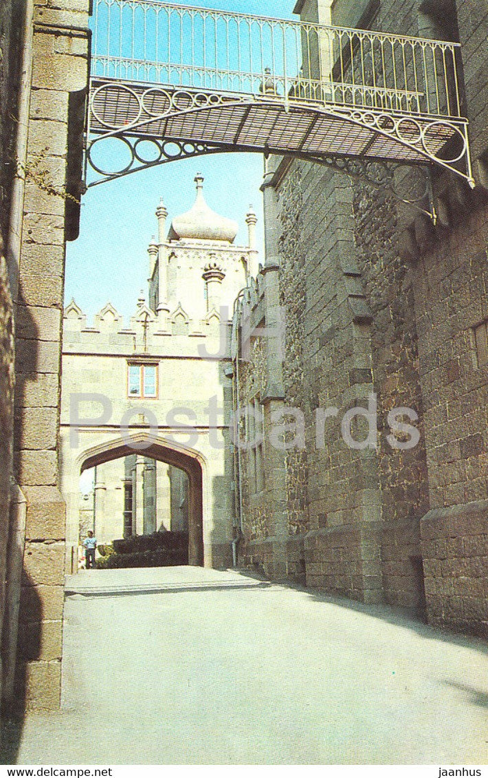 Small bridge over Shuvalovsky passage - Alupka Palace Museum - Crimea - 1990 - Ukraine USSR - unused - JH Postcards