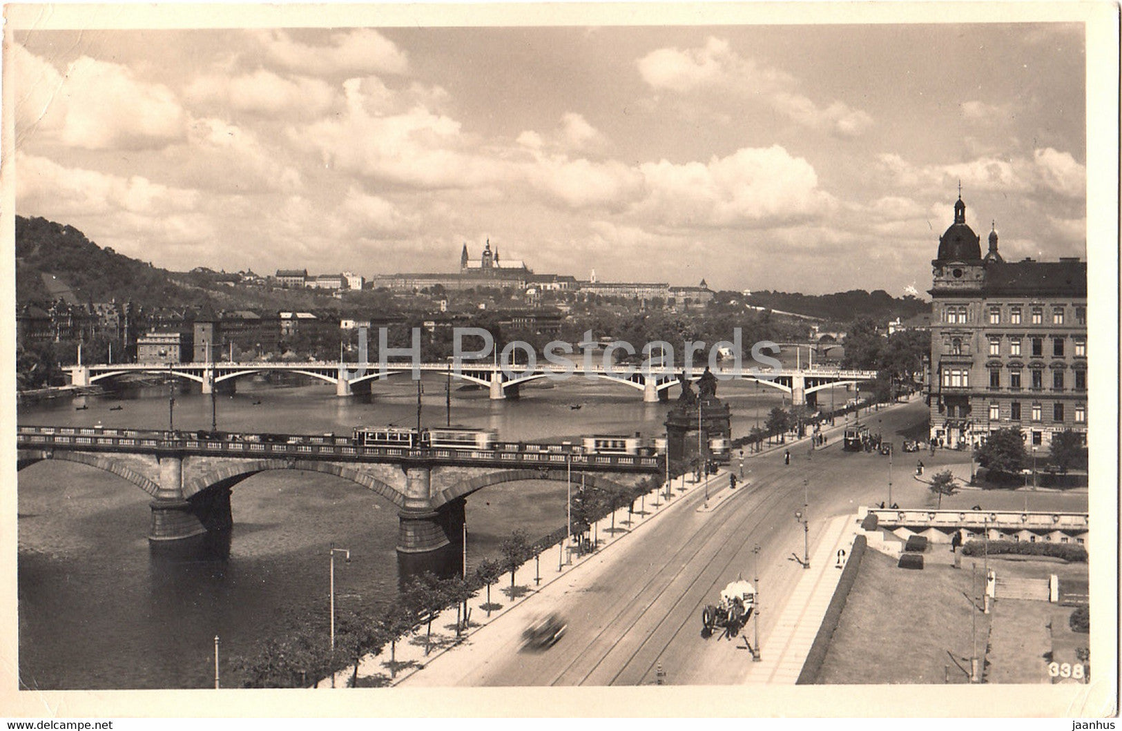 Praha - Prague - Hradcany - Die Burg Hradschin - bridge - old postcard -  1941 - Czechoslovakia - Czech Republic - used - JH Postcards