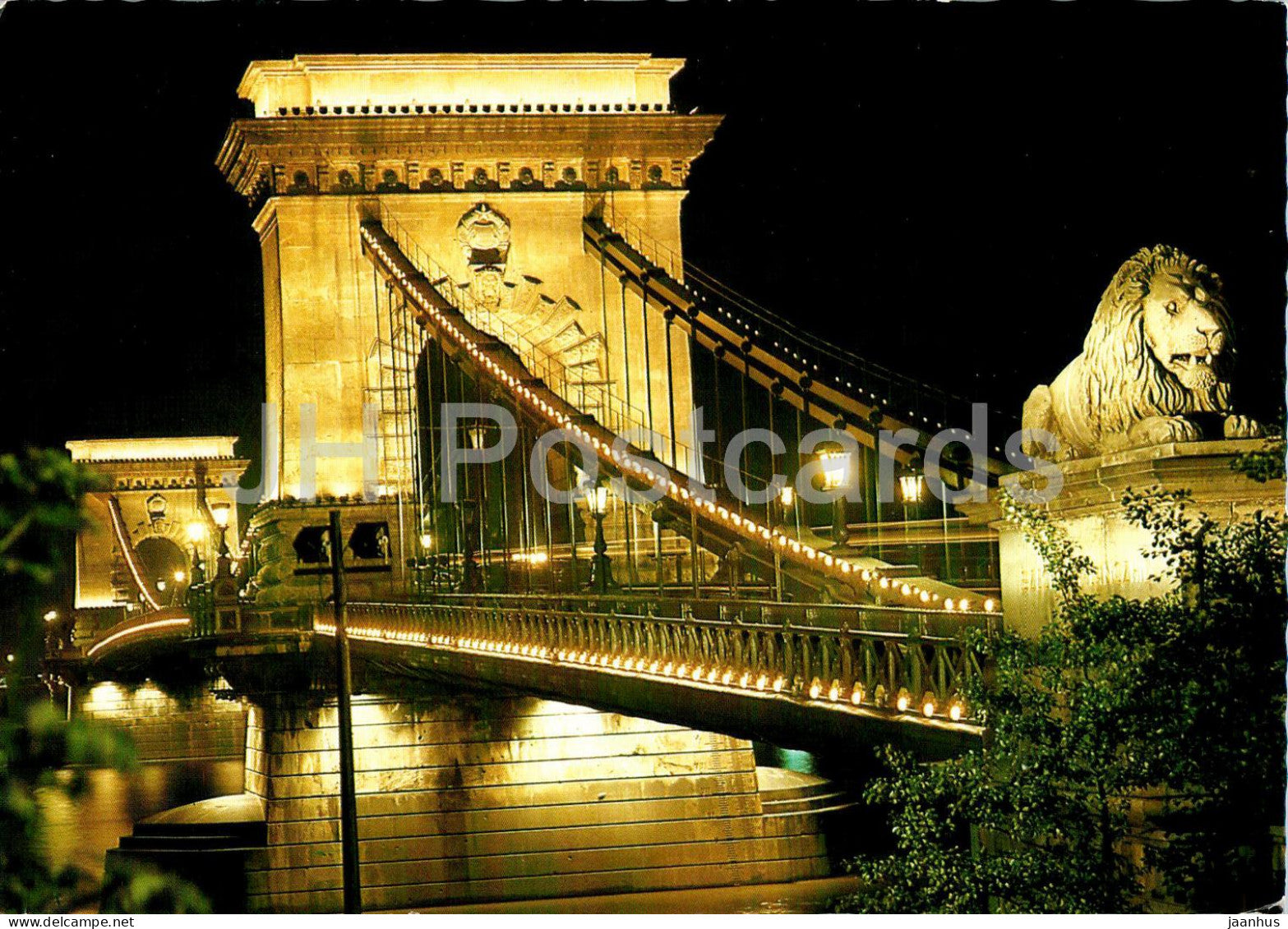 Budapest - Chain Bridge - 5705/852 - Hungary - used - JH Postcards