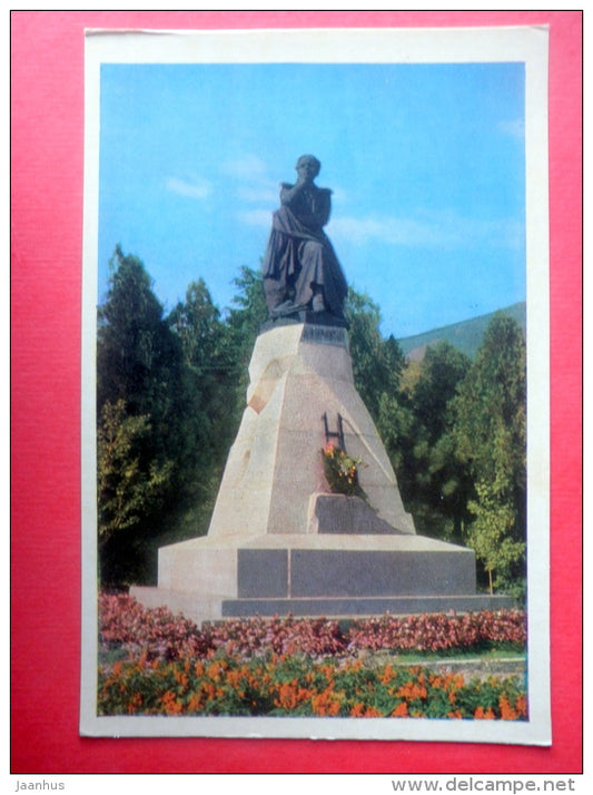 monument to Lermontov - Pyatigorsk - Caucasus - 1967 - Russia USSR - unused - JH Postcards