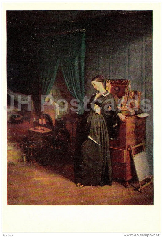 painting by P. Fedotov - Widow , 1851-52 - Russian art - 1980 - Russia USSR - unused - JH Postcards