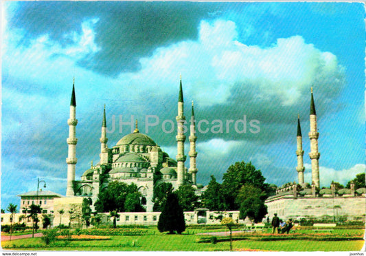 Istanbul - The Mosque of Sultan Ahmet - Blue Mosque - 1970 - Turkey - used - JH Postcards