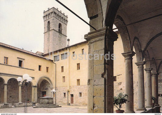 Abbazia Cistercense - Abbadia S Salvatore - Chiostro e campanile - cloister - Cistercian Abbey - Italy - Italia - unused - JH Postcards