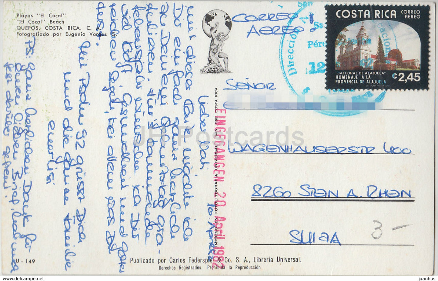 Playas El Cocal – Strand – 1982 – Costa Rica – gebraucht