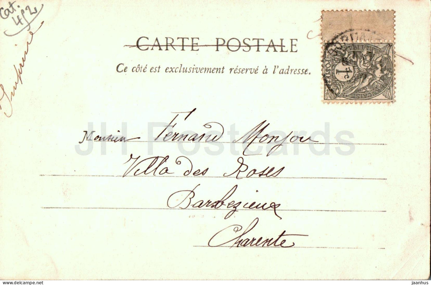 Ile de Dormans – alte Postkarte – 1902 – Frankreich – gebraucht 