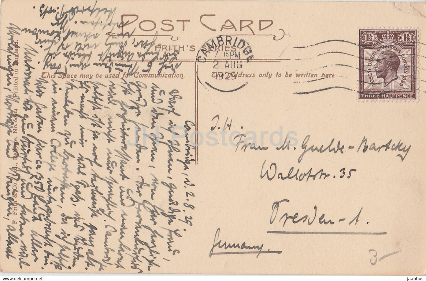 Cambridge Trinity College - King Edwards Gate - old postcard - 1929 - England - United Kingdom - used