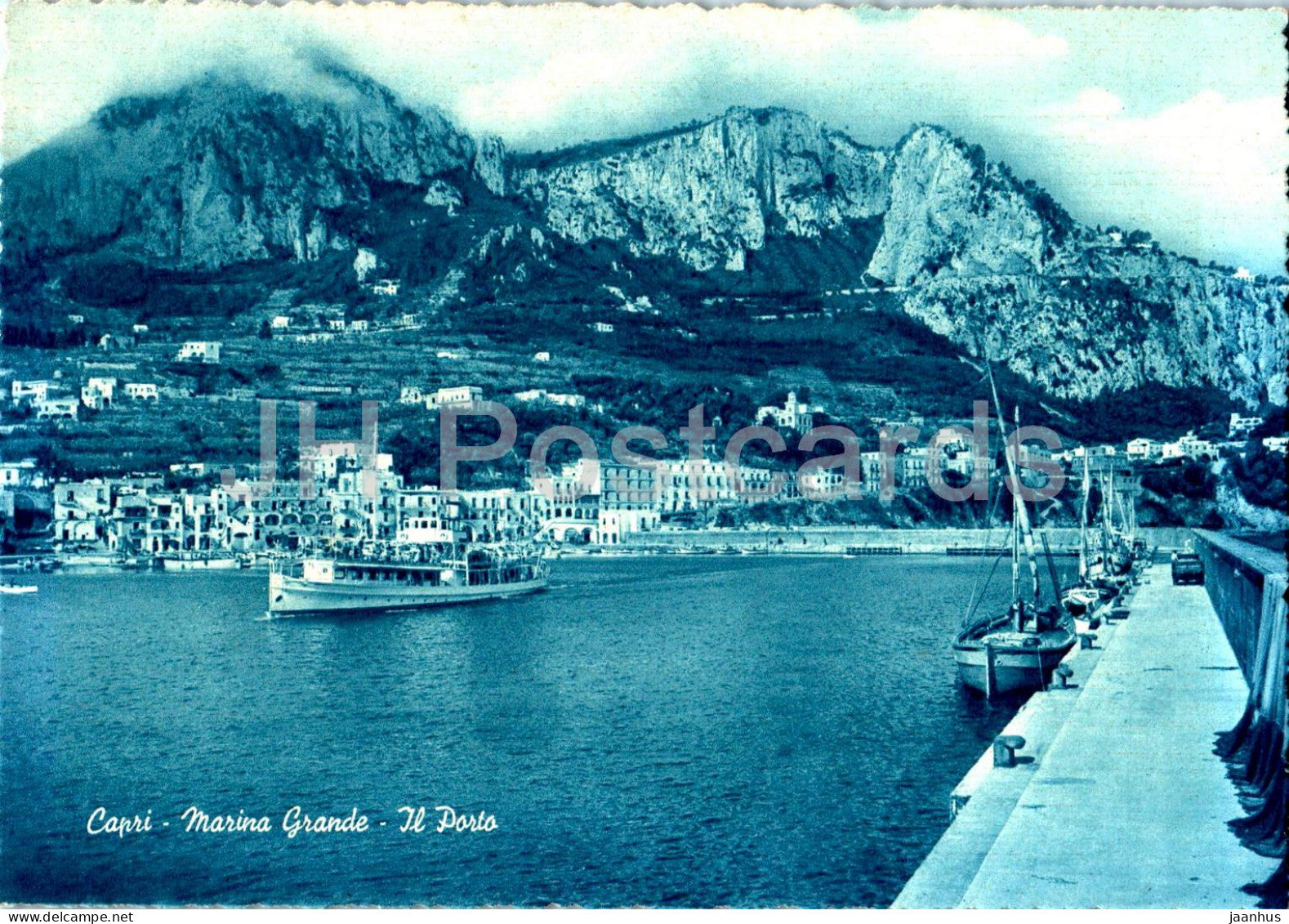 Capri - Marina Grande - Il Porto - The Port - ship - boat - Italy - unused - JH Postcards