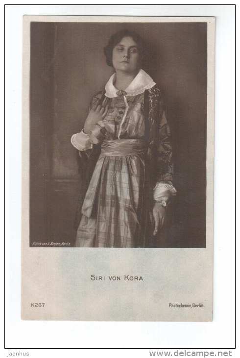 German movie actress - Siri von Kora - K 267 - cinema - Germany - unused - JH Postcards