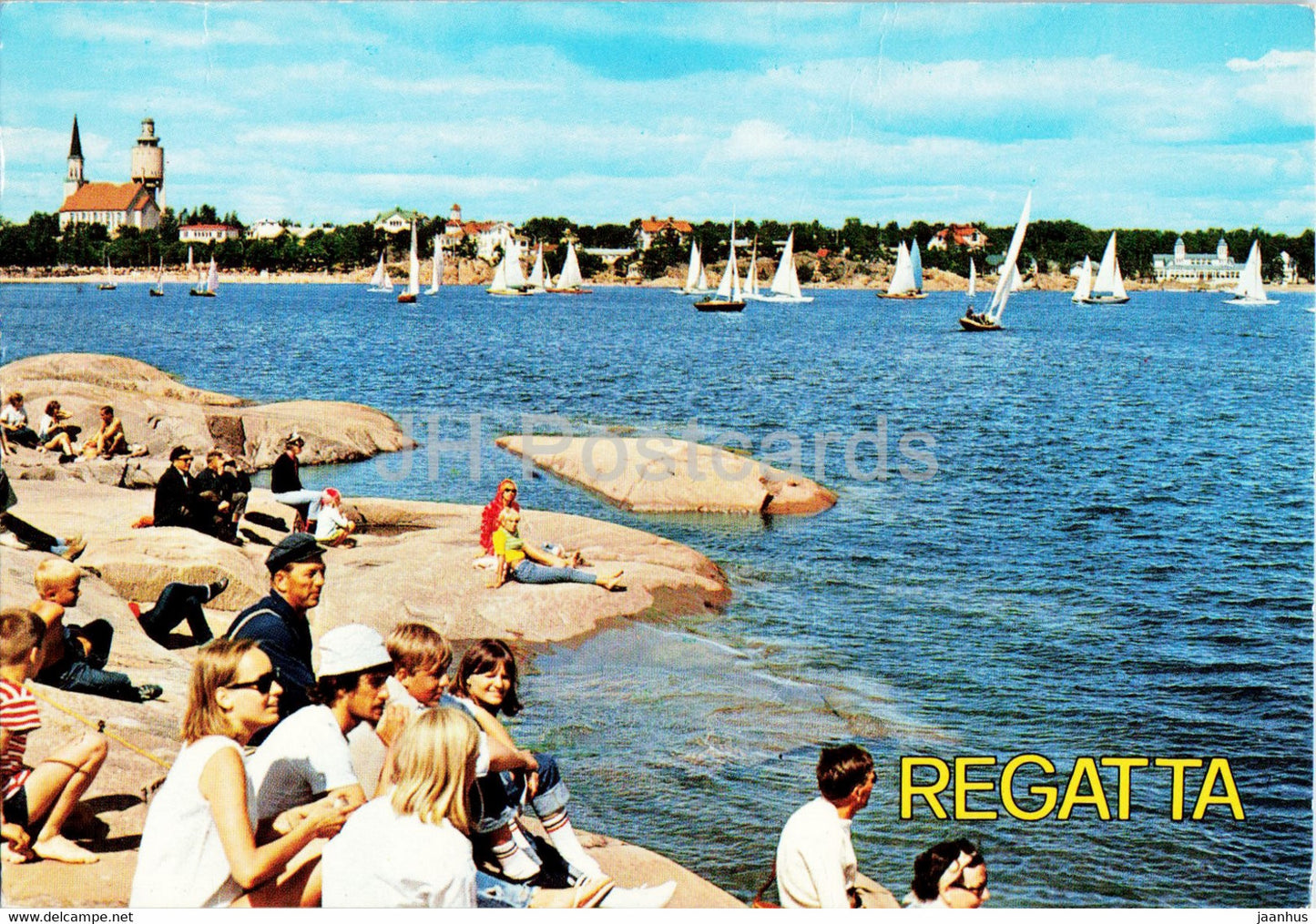 Hango - Hanko Regatta - sailing boat - 1988 - Finland - used - JH Postcards