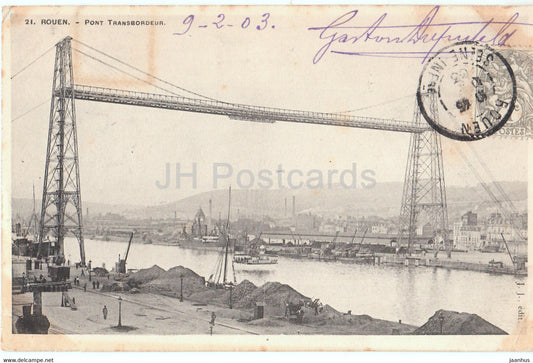 Rouen - Pont Transbordeur - G. Duputel - 21 - old postcard - 1903 - France - used - JH Postcards