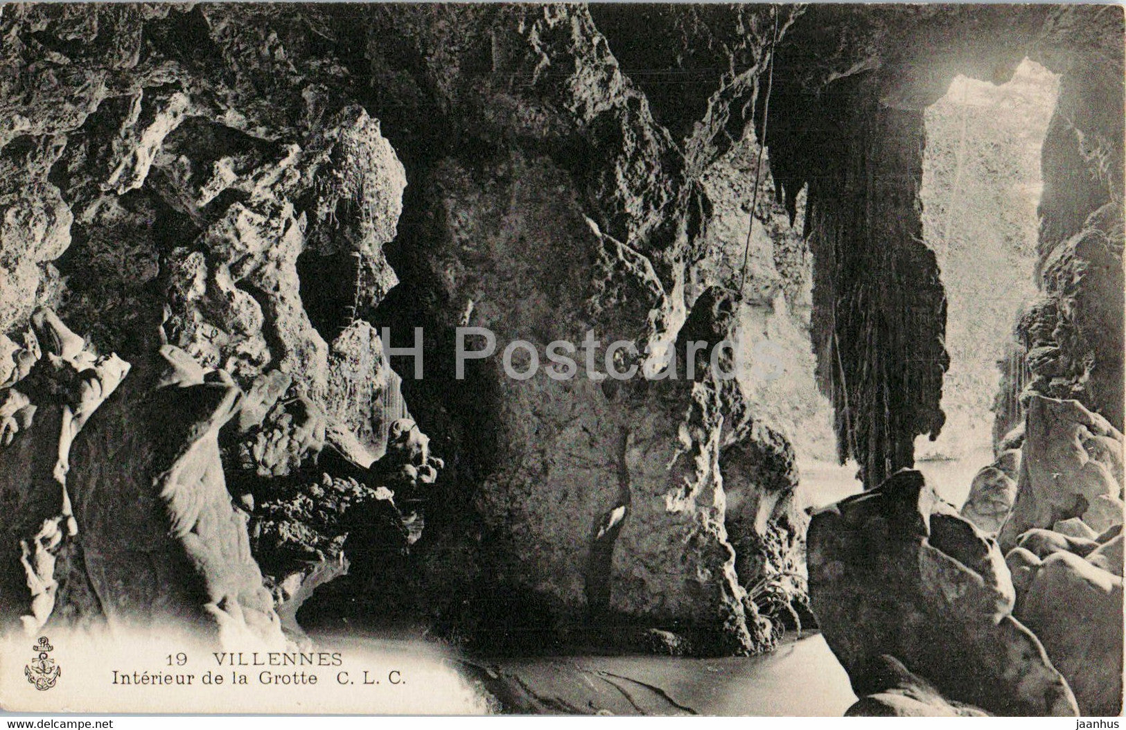 Villennes - Interieur de la Grotte - cave - 19 - old postcard - France - unused - JH Postcards