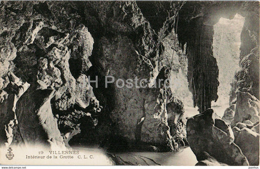 Villennes - Interieur de la Grotte - cave - 19 - old postcard - France - unused - JH Postcards