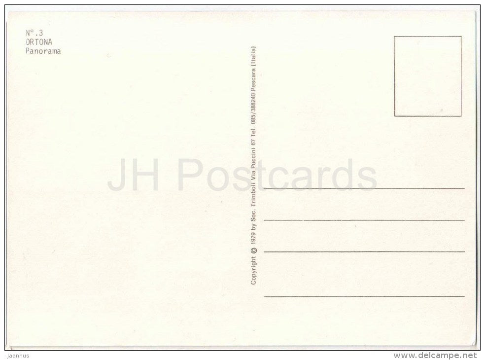 Panorama - Ortona - Abruzzo - No. 3 - Italia - Italy - unused - JH Postcards