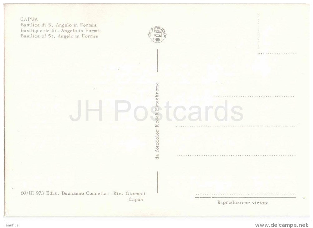 Basilico di S. Angelo in Formis - Capua - Campania - 60/III 973 - Italia - Italy - unused - JH Postcards
