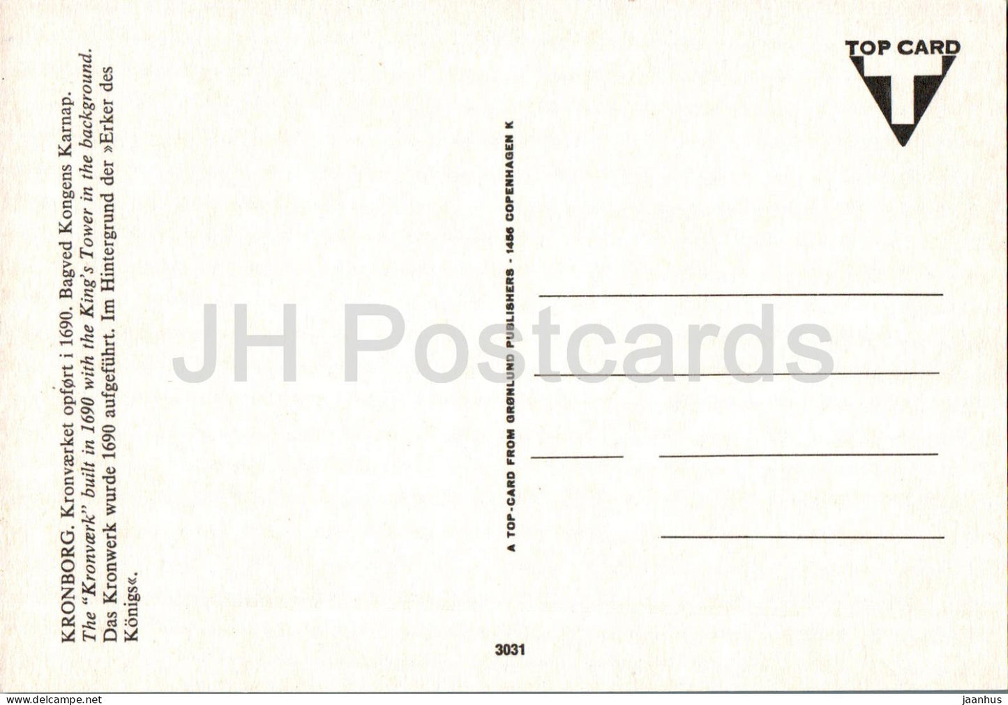 Kronborg - Kronvaerk - Castle - Shakespeare - 3031 - Denmark - unused