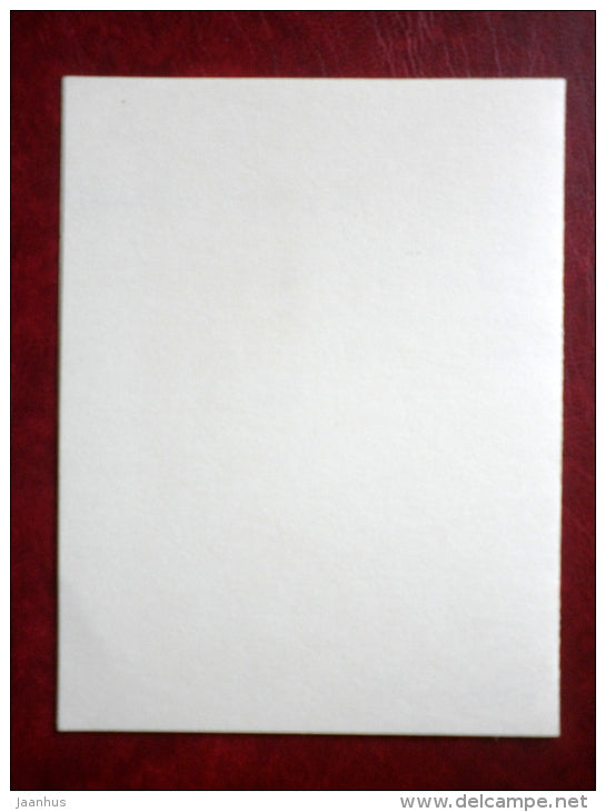 New Year Greeting card - birds - church - sent in 1992 - Estonia USSR - used - JH Postcards