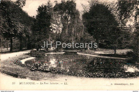 Mulhouse - Le Parc Salvator - 53 - old postcard - France - unused - JH Postcards