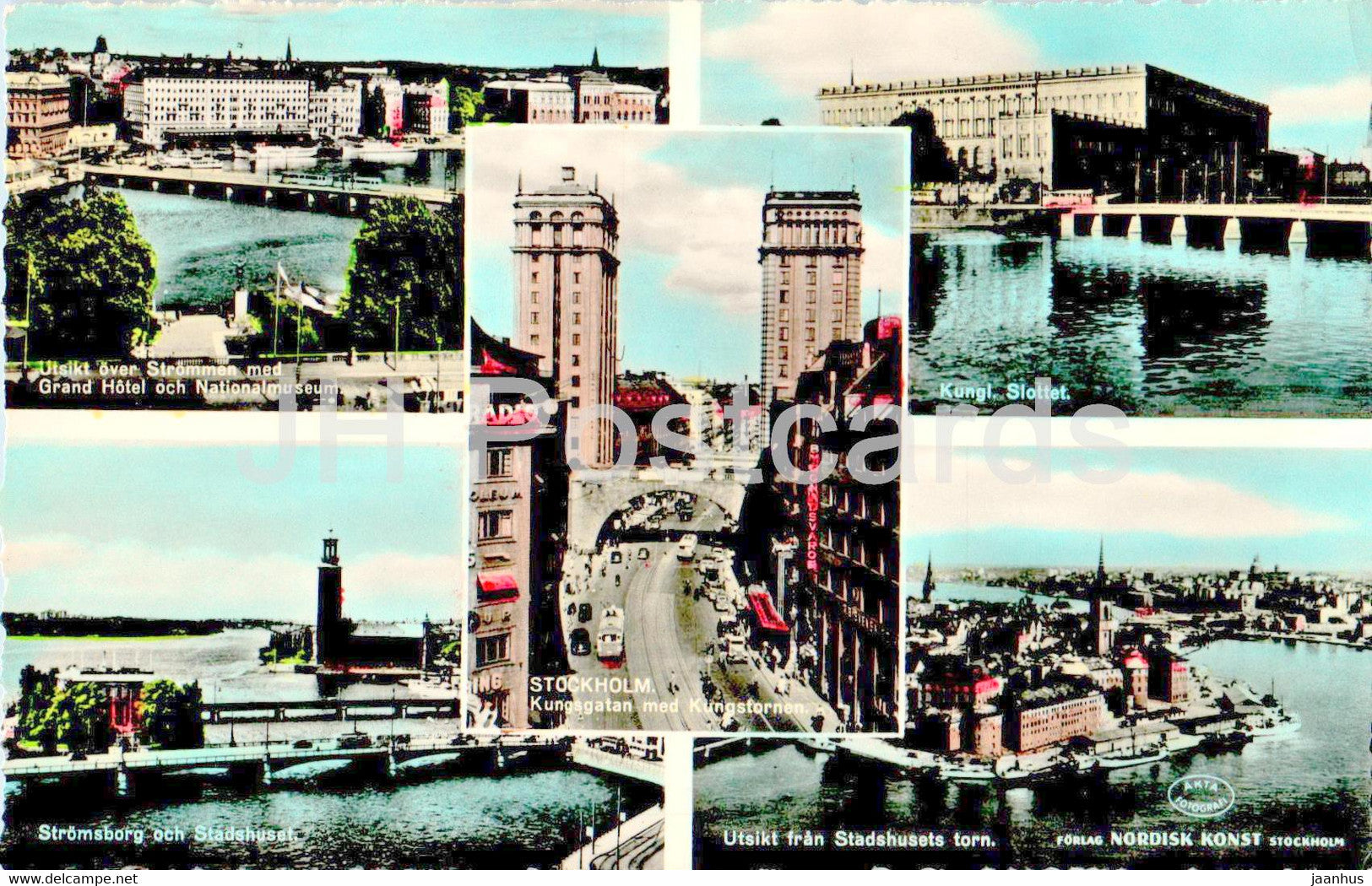 Stockholm - multiview - old postcard - 6006/42 - Sweden - unused - JH Postcards