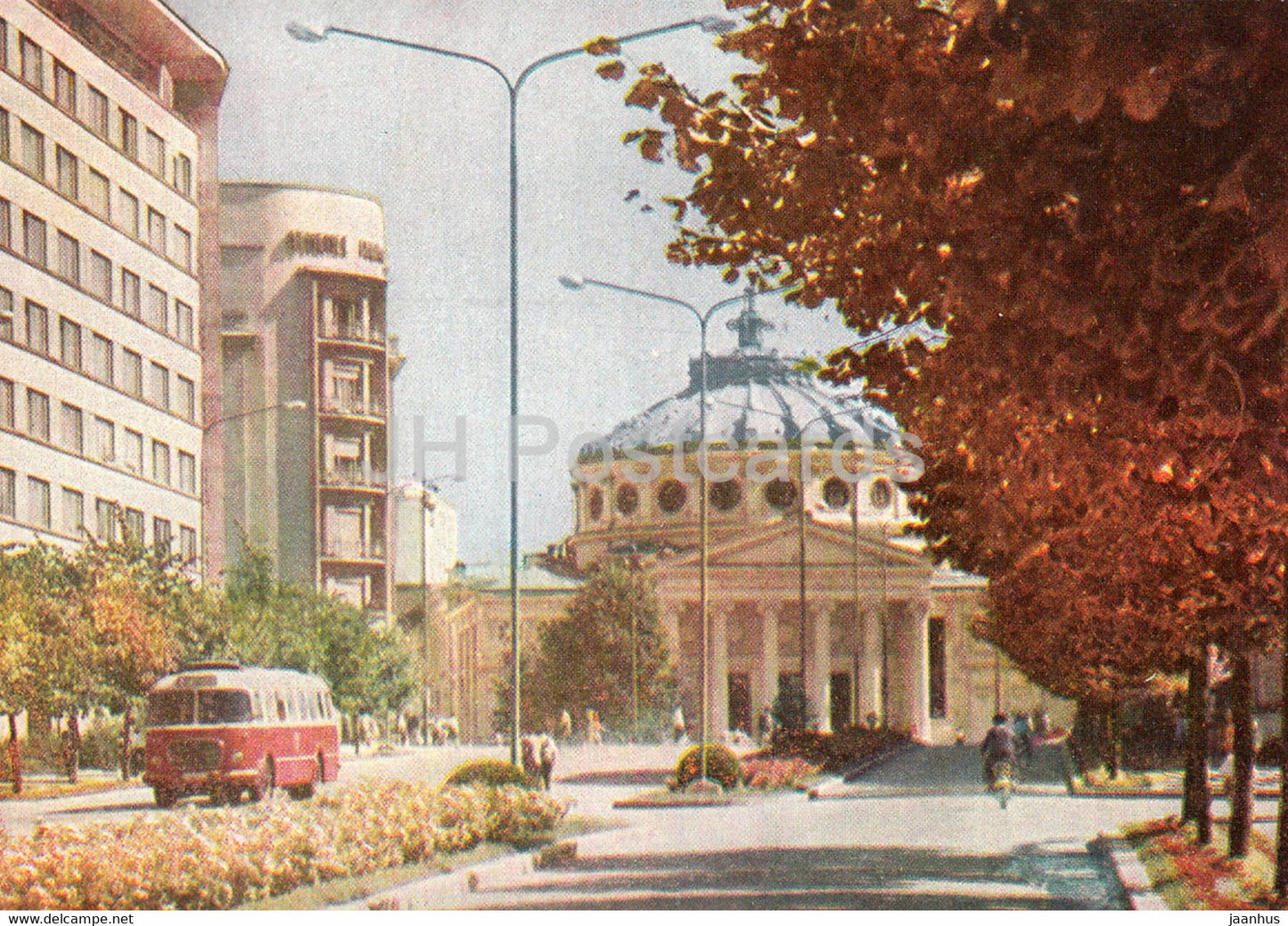 Bucharest - Athenaeum - bus - 1965 - Romania - unused - JH Postcards