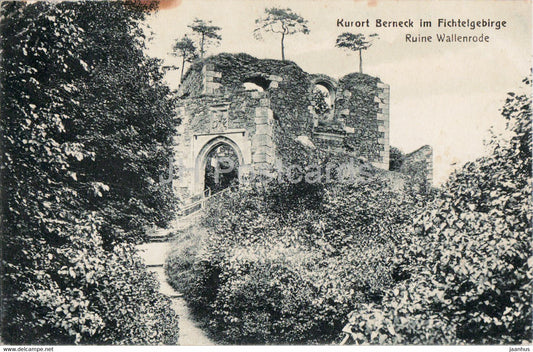 Kurort Berneck im Fichtelgebirge - Ruine Wallenrode - old postcard - 1917 - Germany - used - JH Postcards